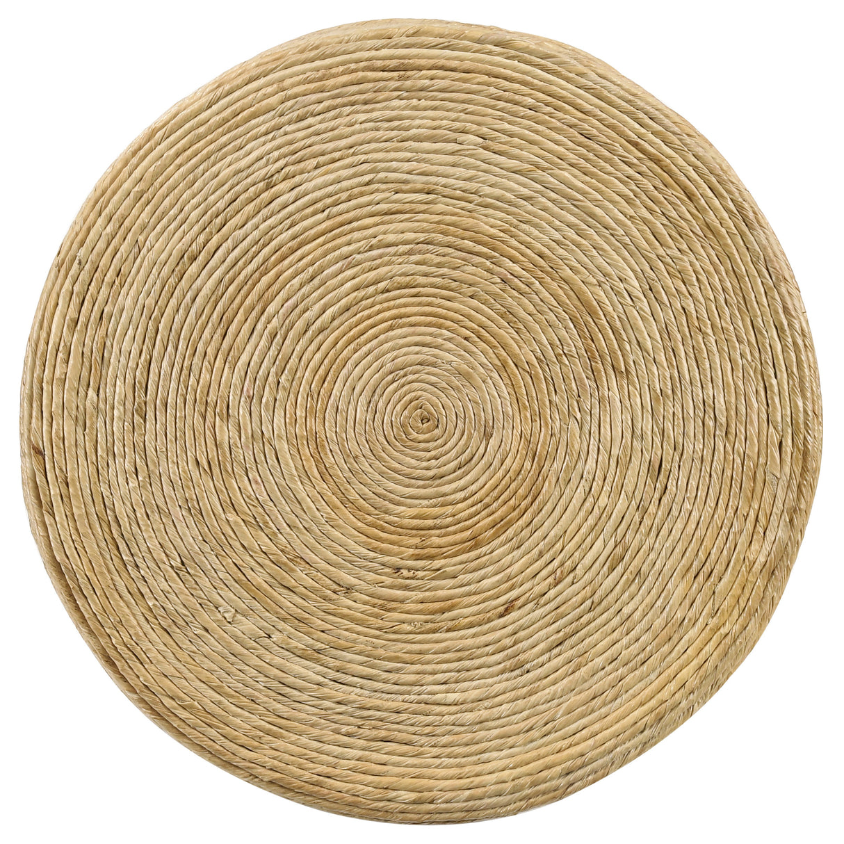 Artina Woven Rattan Round Side Table, Natural Brown