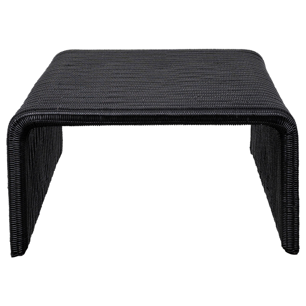 Cahya Woven Rattan Square Coffee Table in Black