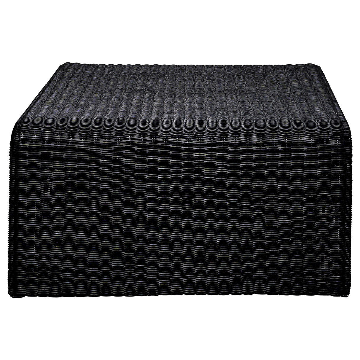 Cahya Woven Rattan Square Coffee Table in Black