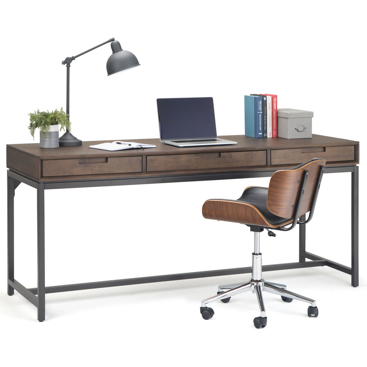 Banting - Mid Century Wide Desk, Handcrafted