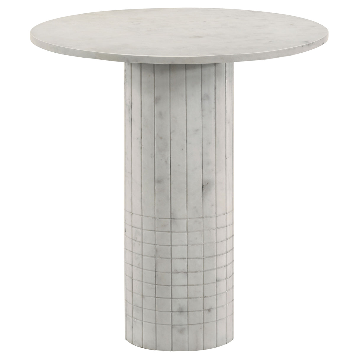 Astoria 2-Piece Marble Coffee and End Table Set, White