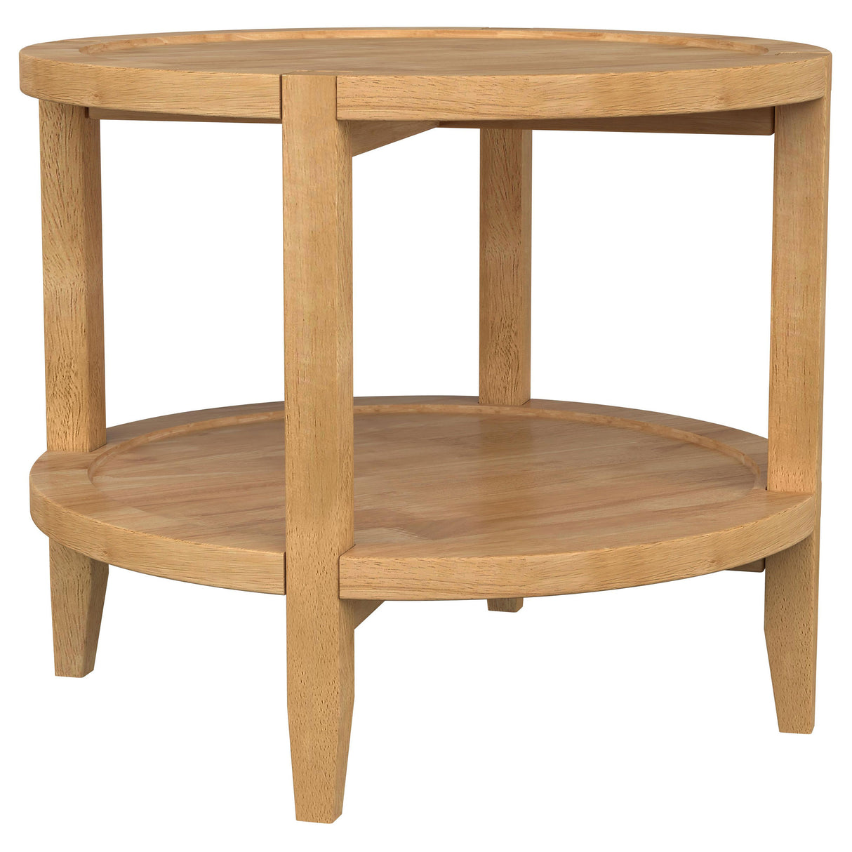 Camillo 2-Piece Round Coffee and End Table Set, Maple