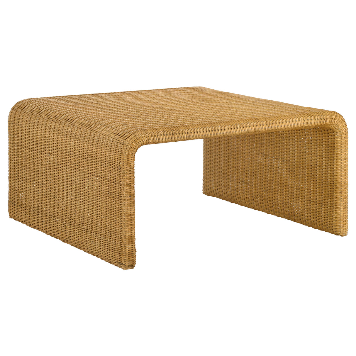 Cahya 2-Piece Rattan Coffee and End Table Set, Natural