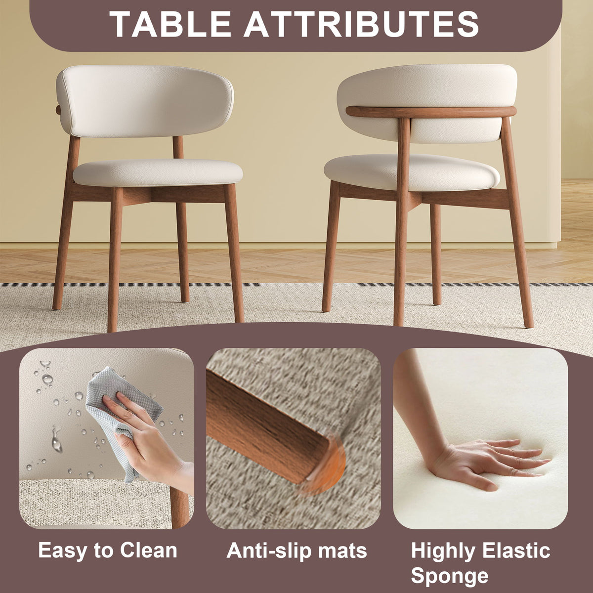 Dining Chairs For Dining Room (Set of 2) - White