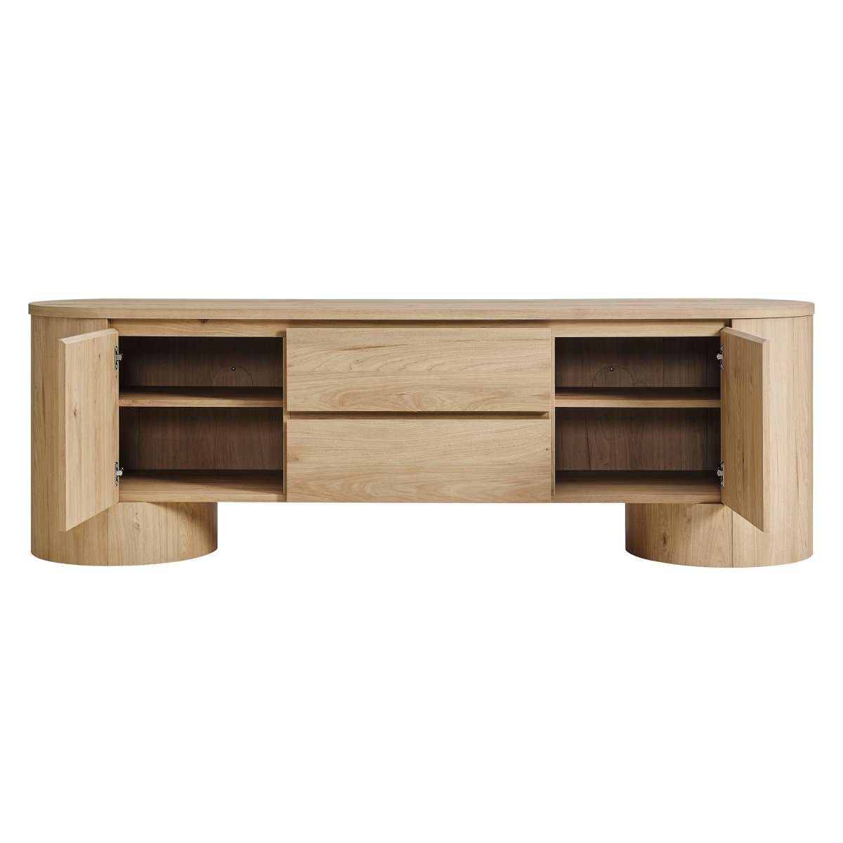 71 Inch Sophisticated Oval TV Cabinet - TV Stands available at Alpine Outlets in Denver