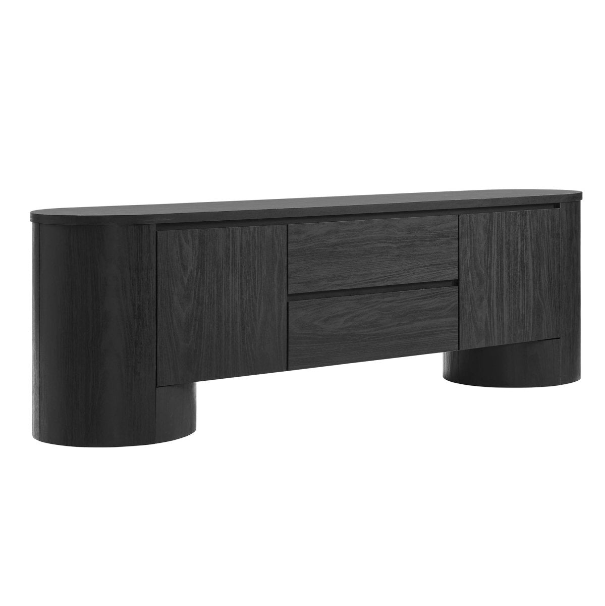 71 Inch Sophisticated Oval TV Cabinet - TV Stands available at Alpine Outlets in Denver