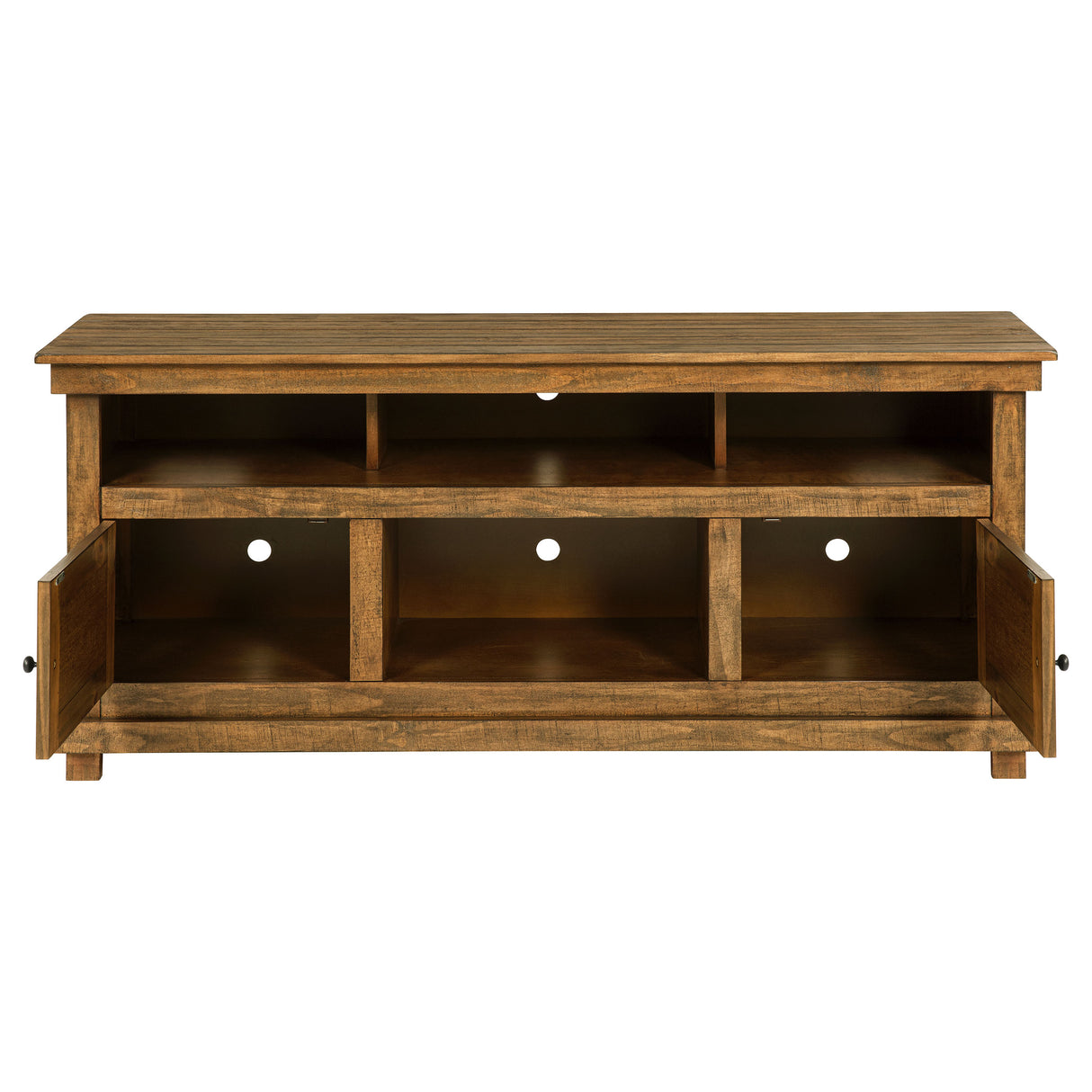 Payne 60-Inch TV Stand Media Console Distressed Brown