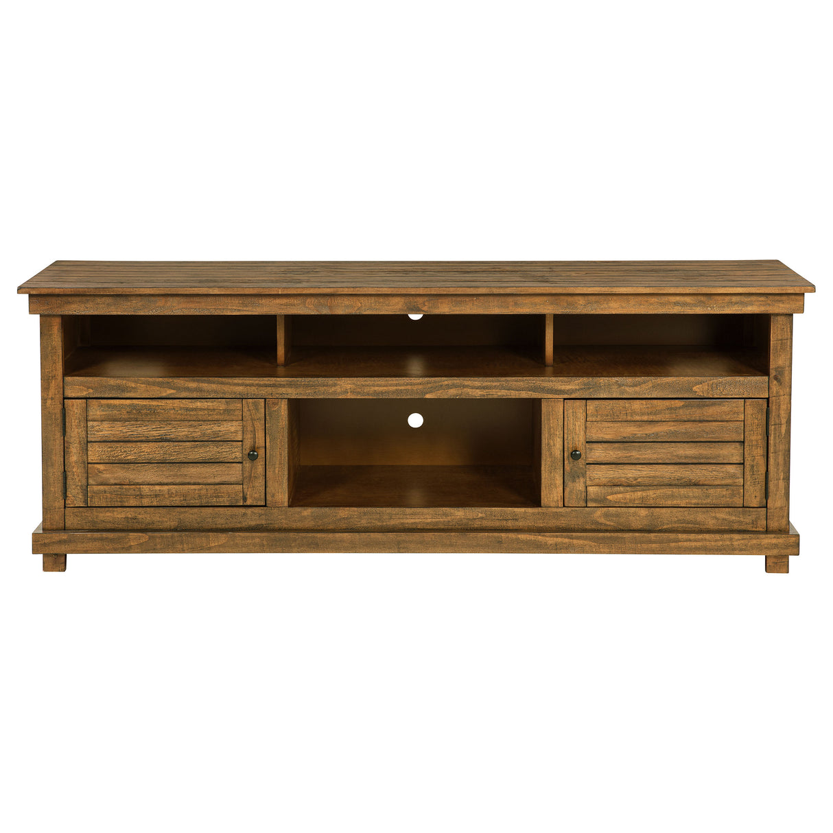 Payne 70-Inch TV Stand Media Console in Distressed Brown