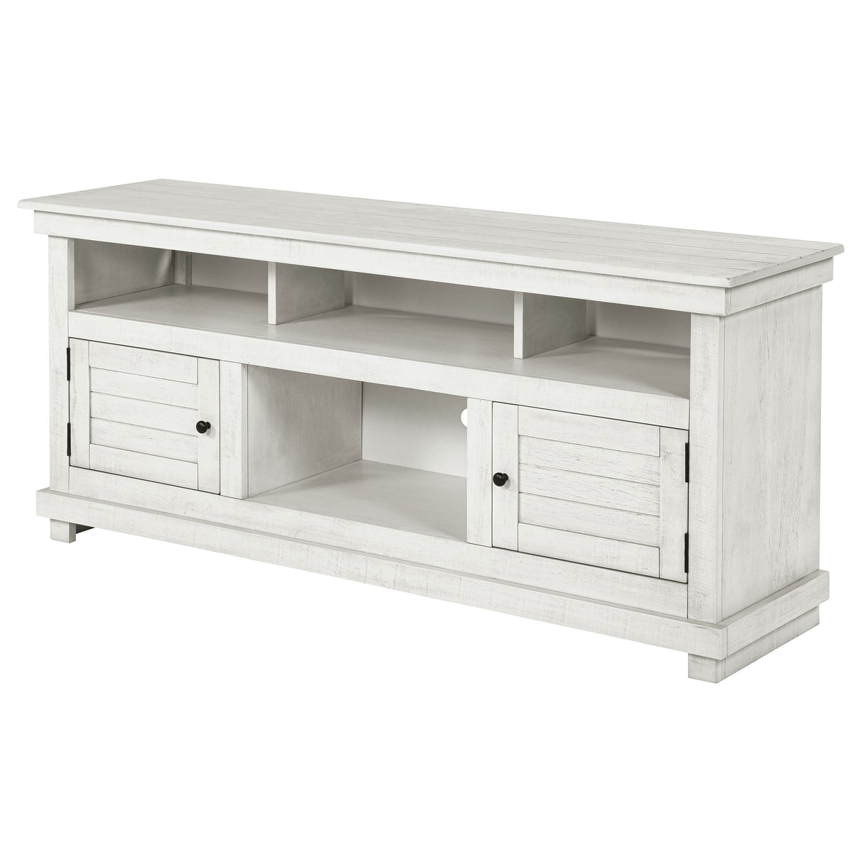 Payne 60-Inch TV Stand Media Console Distressed White