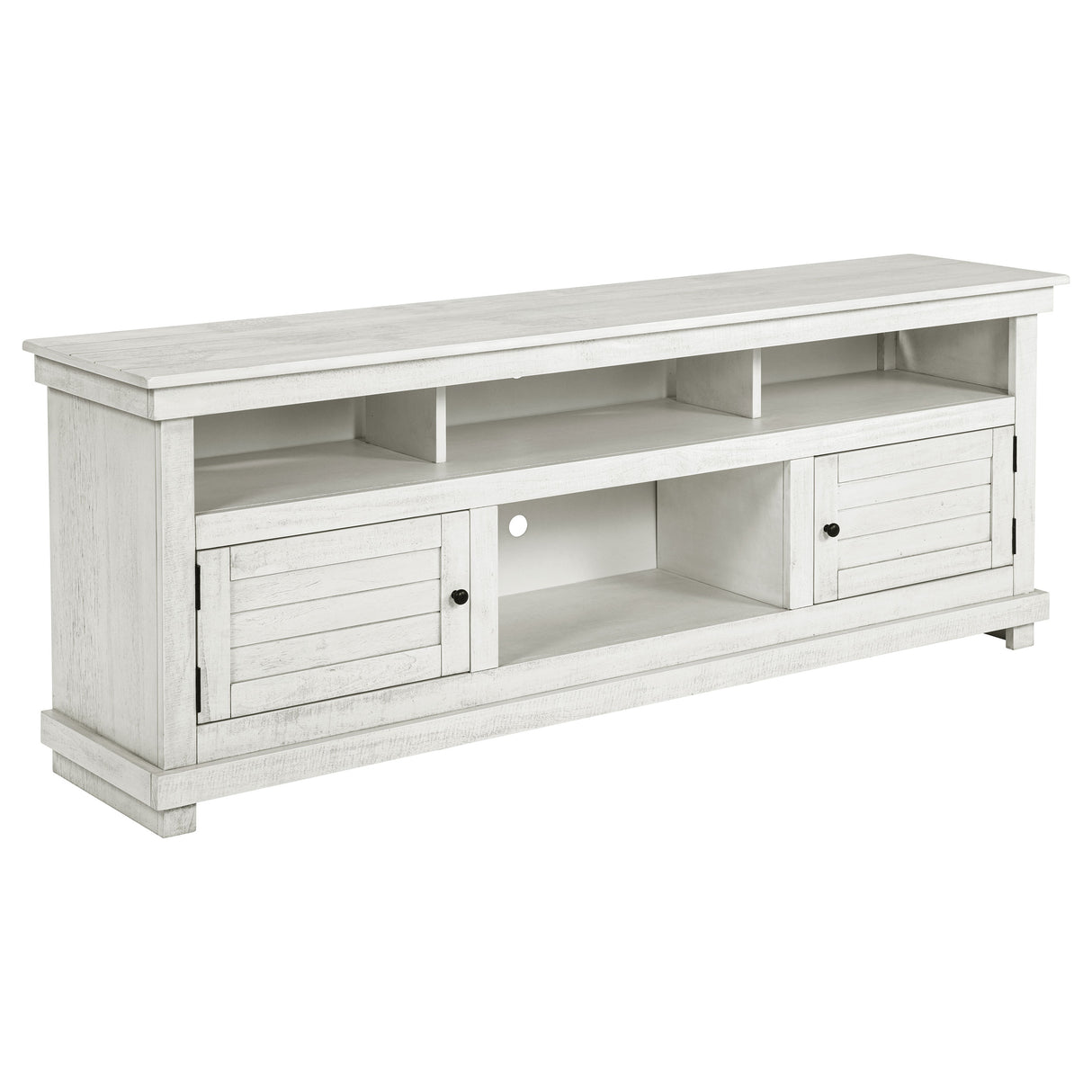 Payne 70-Inch TV Stand Media Console Distressed White