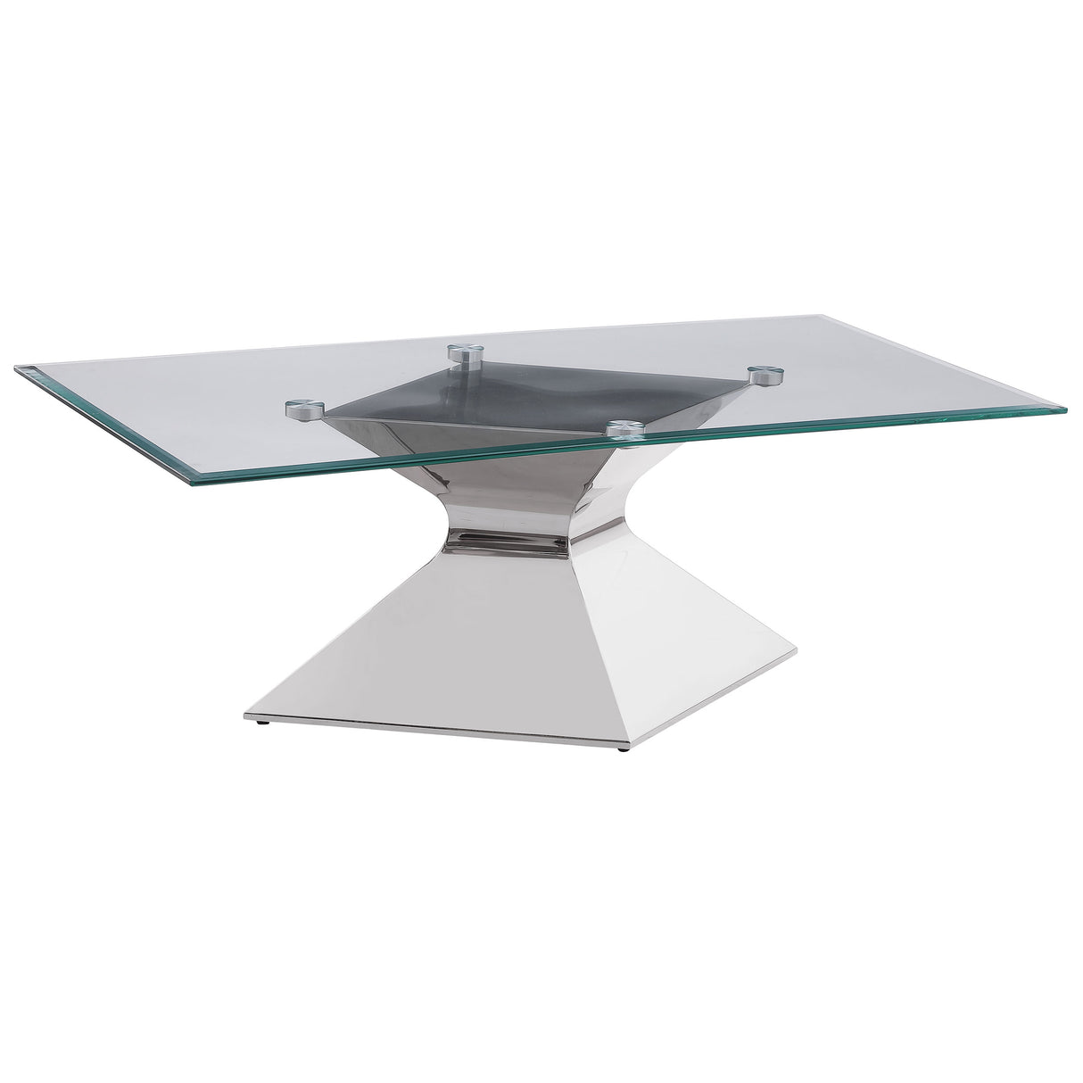 Jenny Glass Top Stainless Steel Coffee Table
