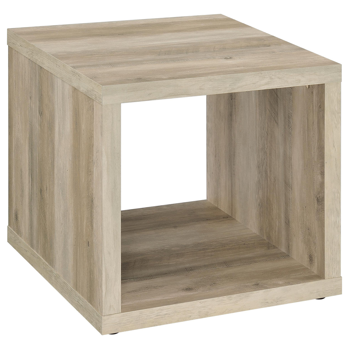 Frisco Square Engineered Wood Side Table, Distressed Pine