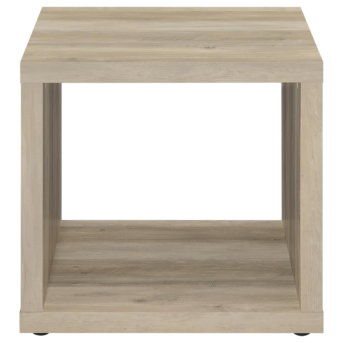 Frisco Square Engineered Wood Side Table, Distressed Pine