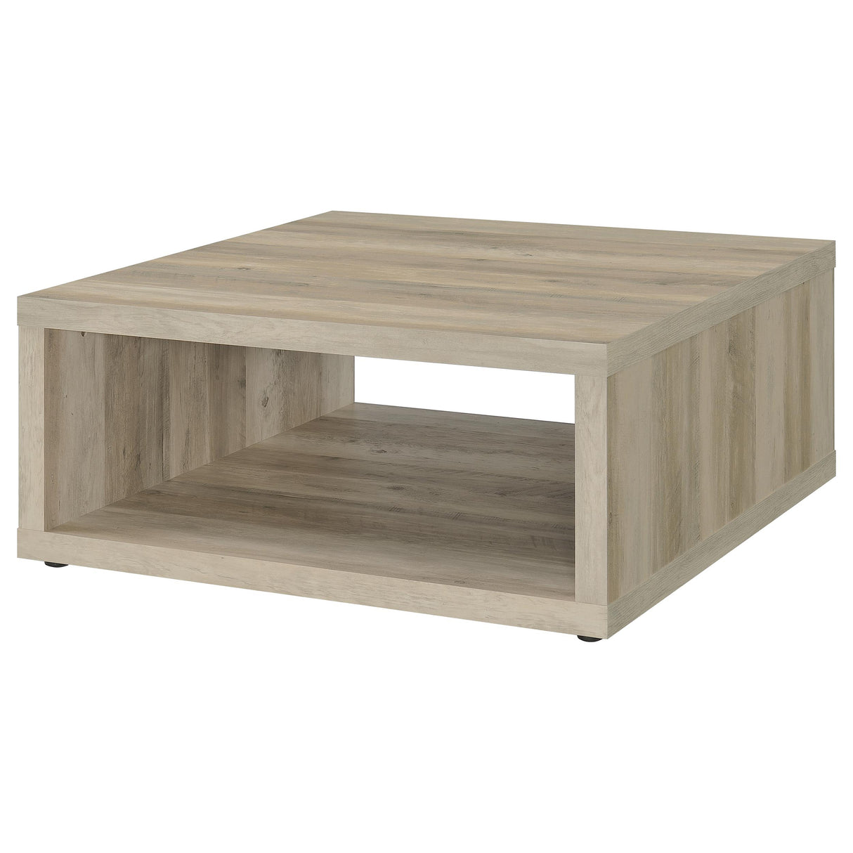 Frisco Square Engineered Wood Coffee Table in Distressed Pine