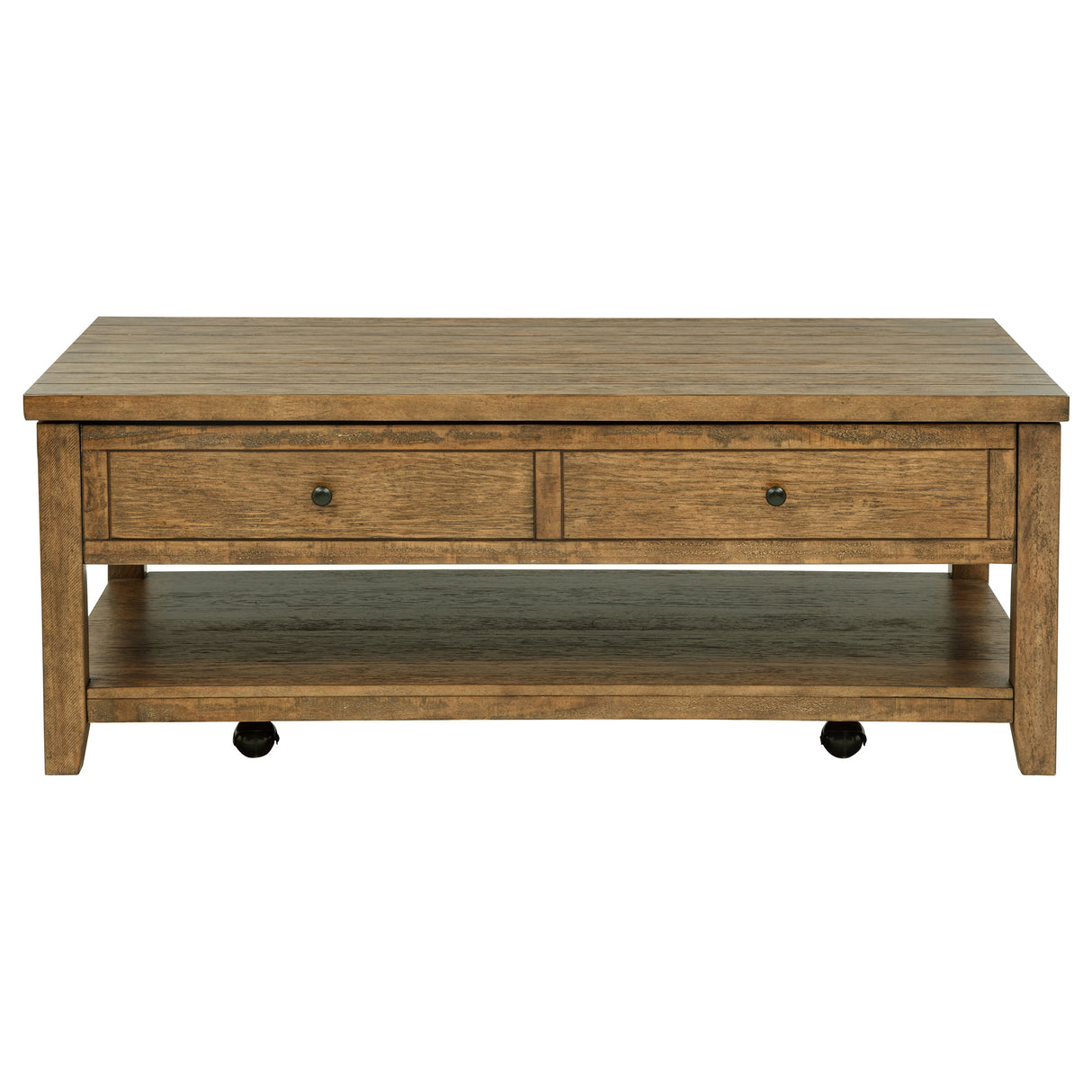 Payne 48-Inch Mobile Lift Top Coffee Table in Distressed Brown