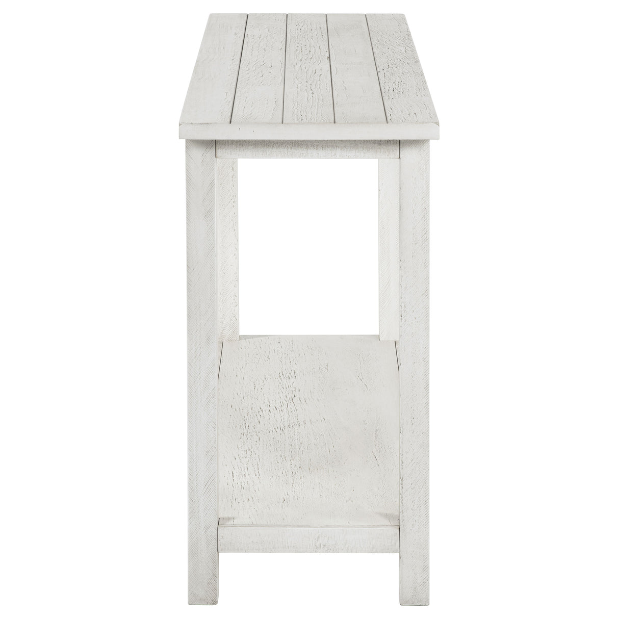 Payne Wood Entryway Console Table in Distressed White