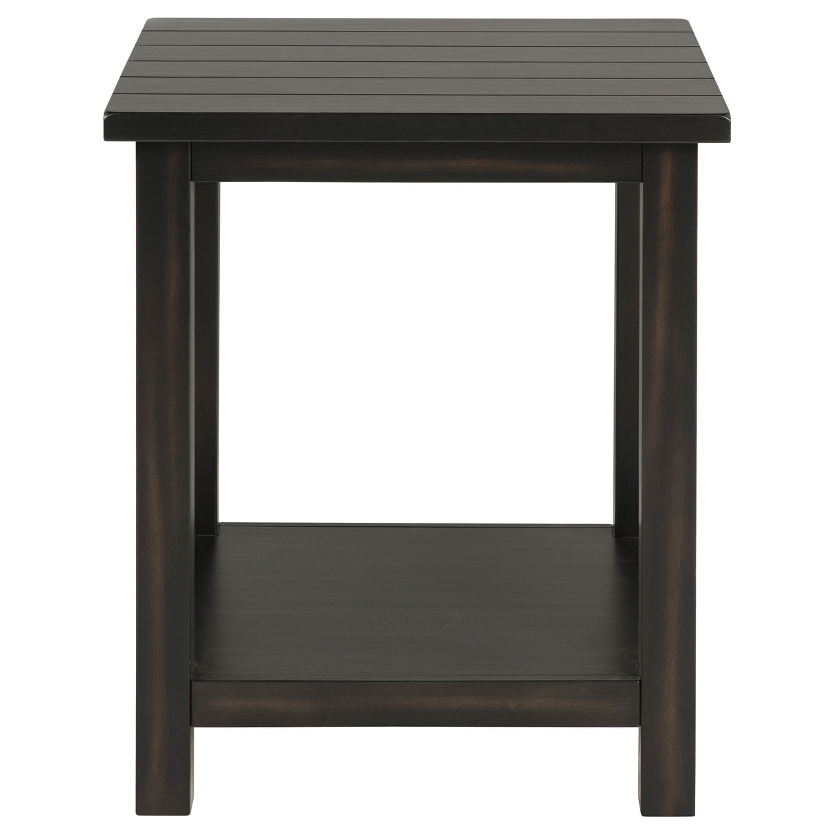 Payne Wood End Table with Shelf - Distressed Java