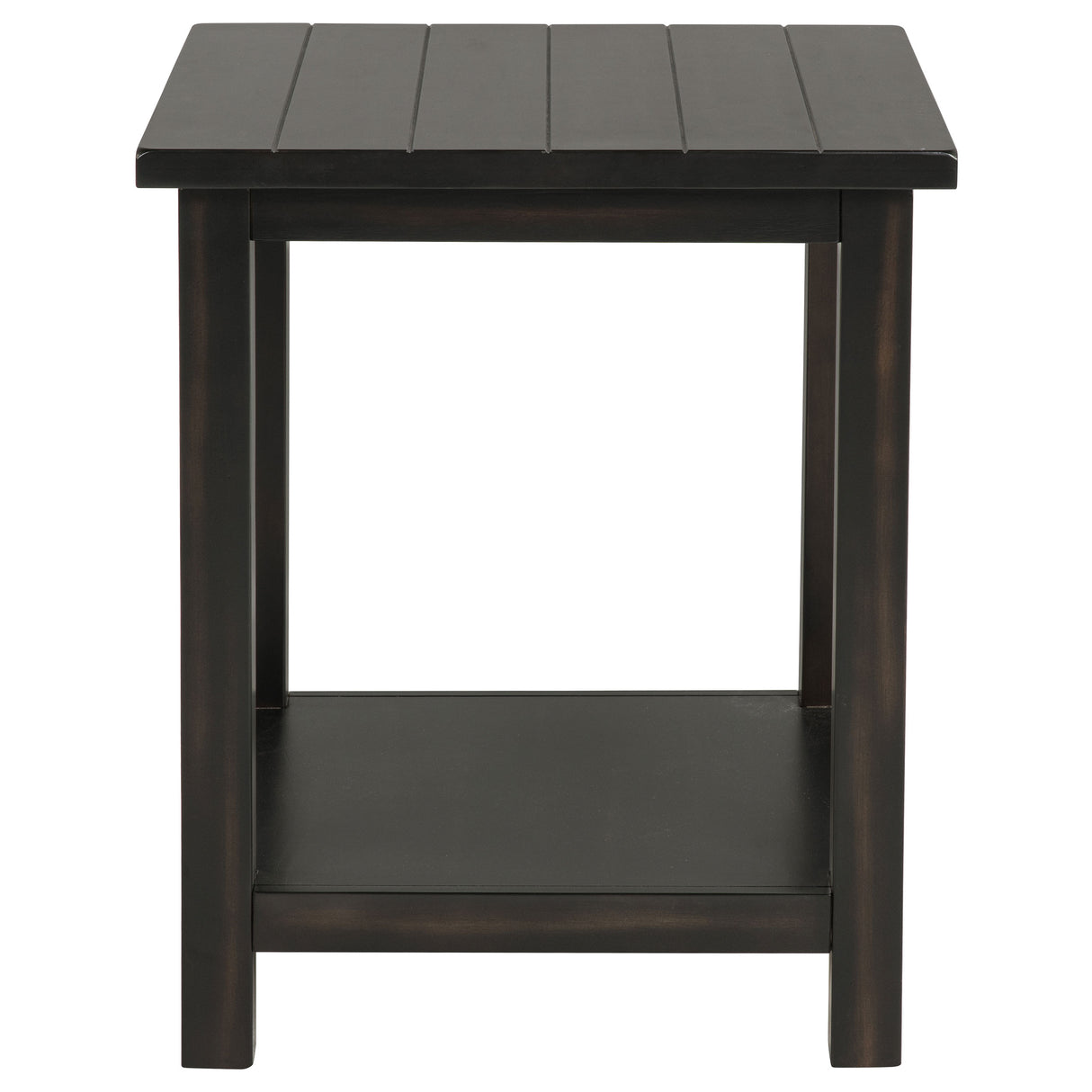 Payne Wood End Table with Shelf - Distressed Java