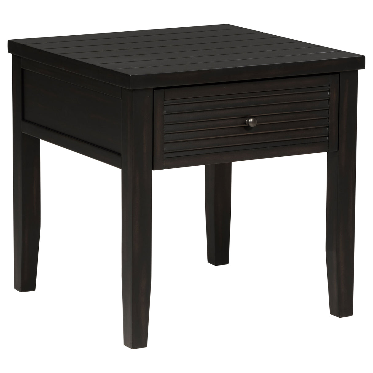 Concord 1-Drawer Square End Table, Distressed Java