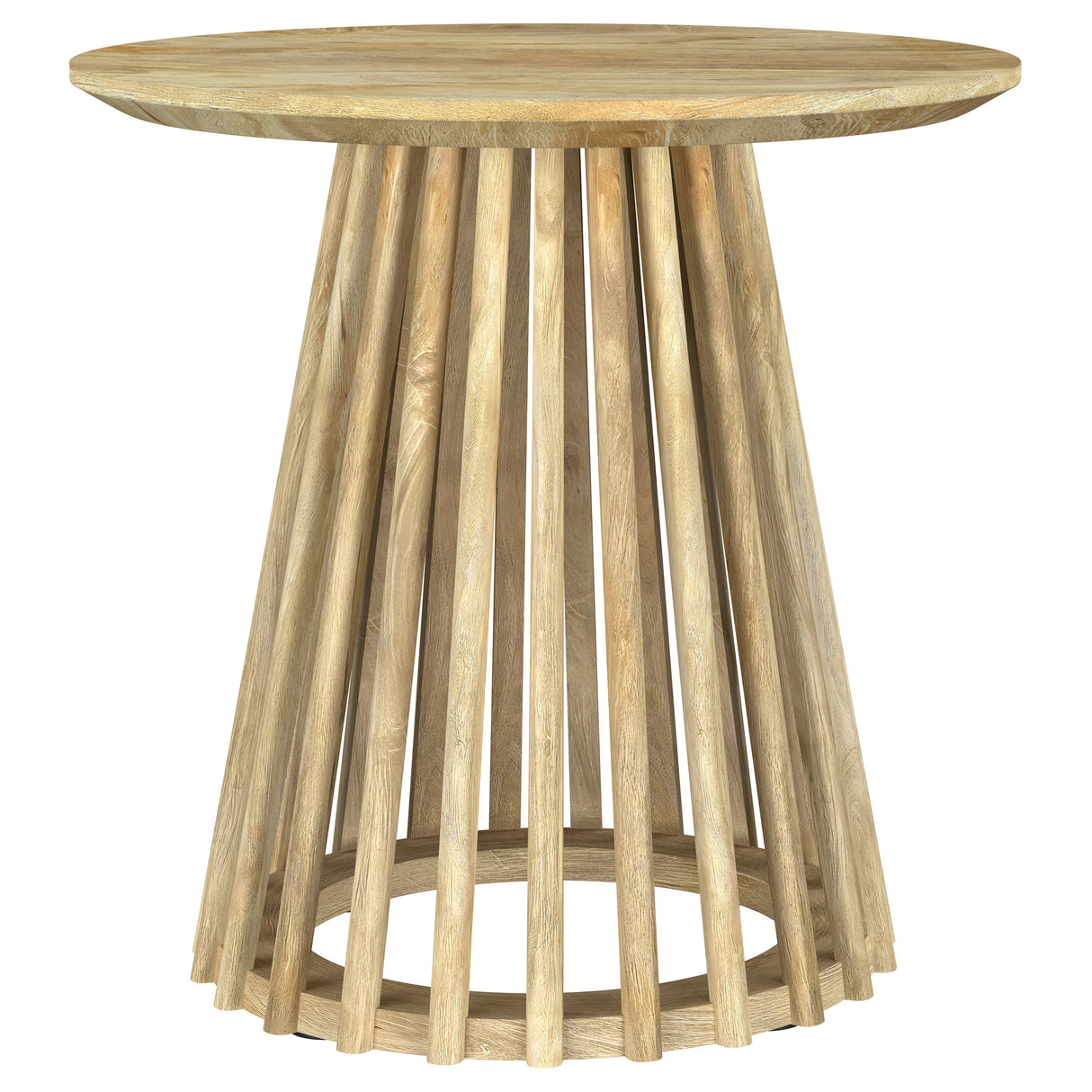 Touhy 2-Piece Round Coffee and End Table Set Natural Mango