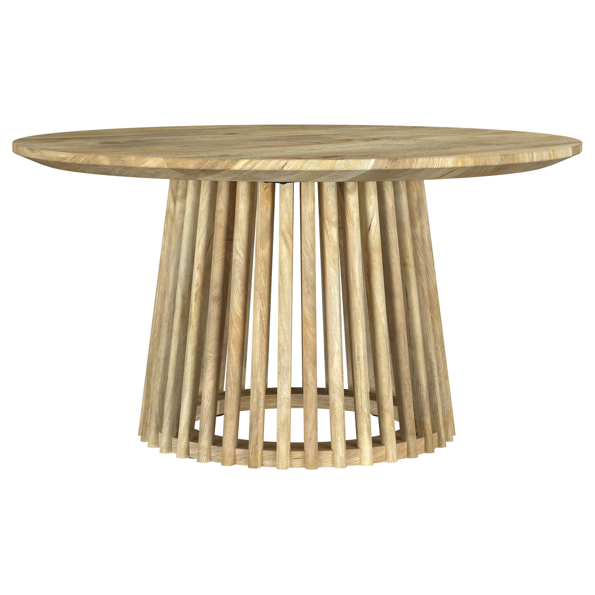 Touhy 2-Piece Round Coffee and End Table Set Natural Mango