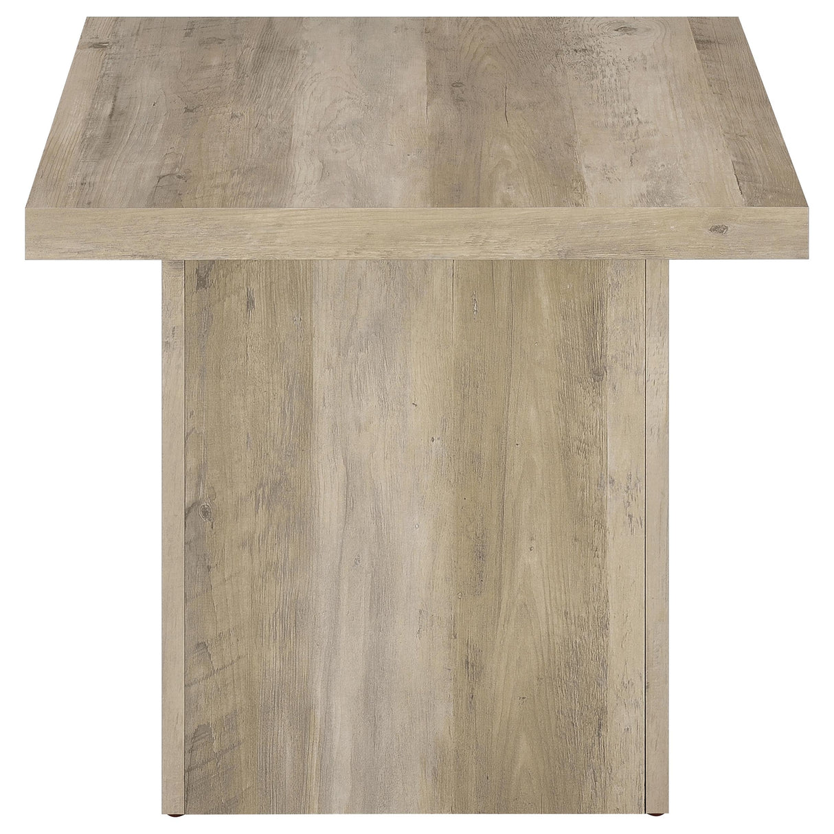 Devar 2-Piece Square Coffee and End Table Set, Distressed Pine