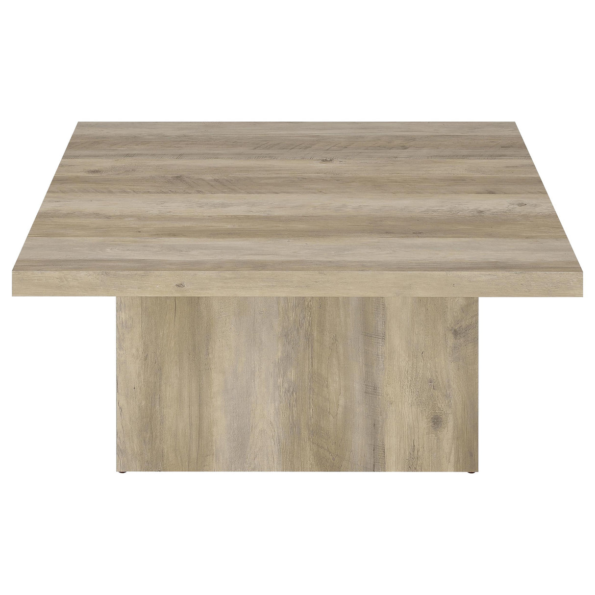 Devar 2-Piece Square Coffee and End Table Set, Distressed Pine