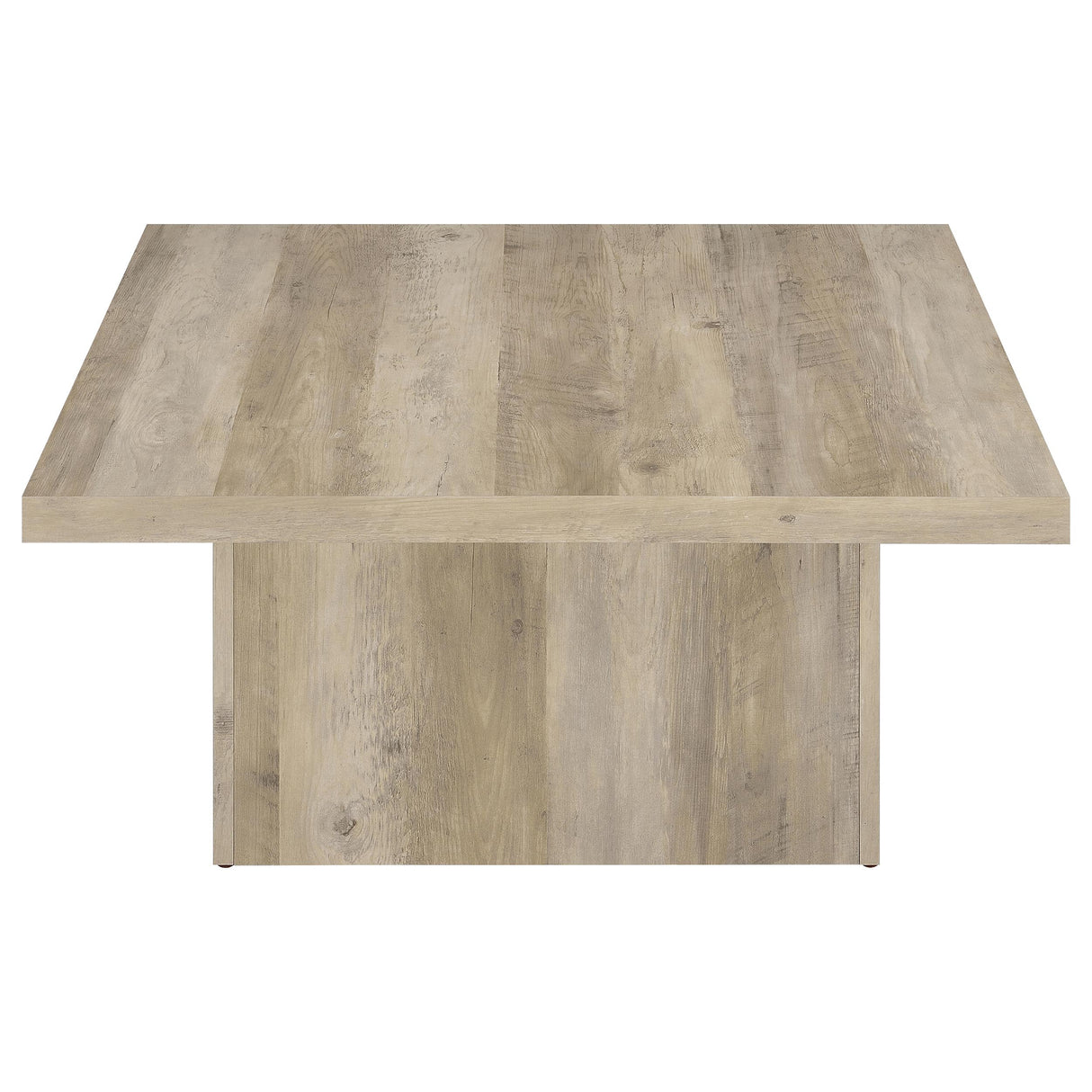 Devar 2-Piece Square Coffee and End Table Set, Distressed Pine