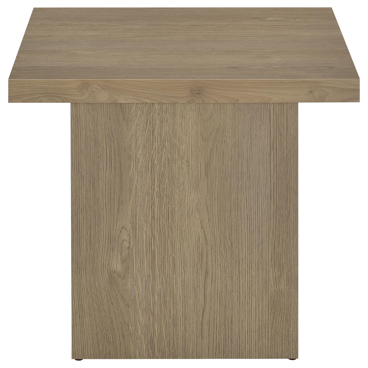 Devar Square Engineered Wood Side End Table in Latte