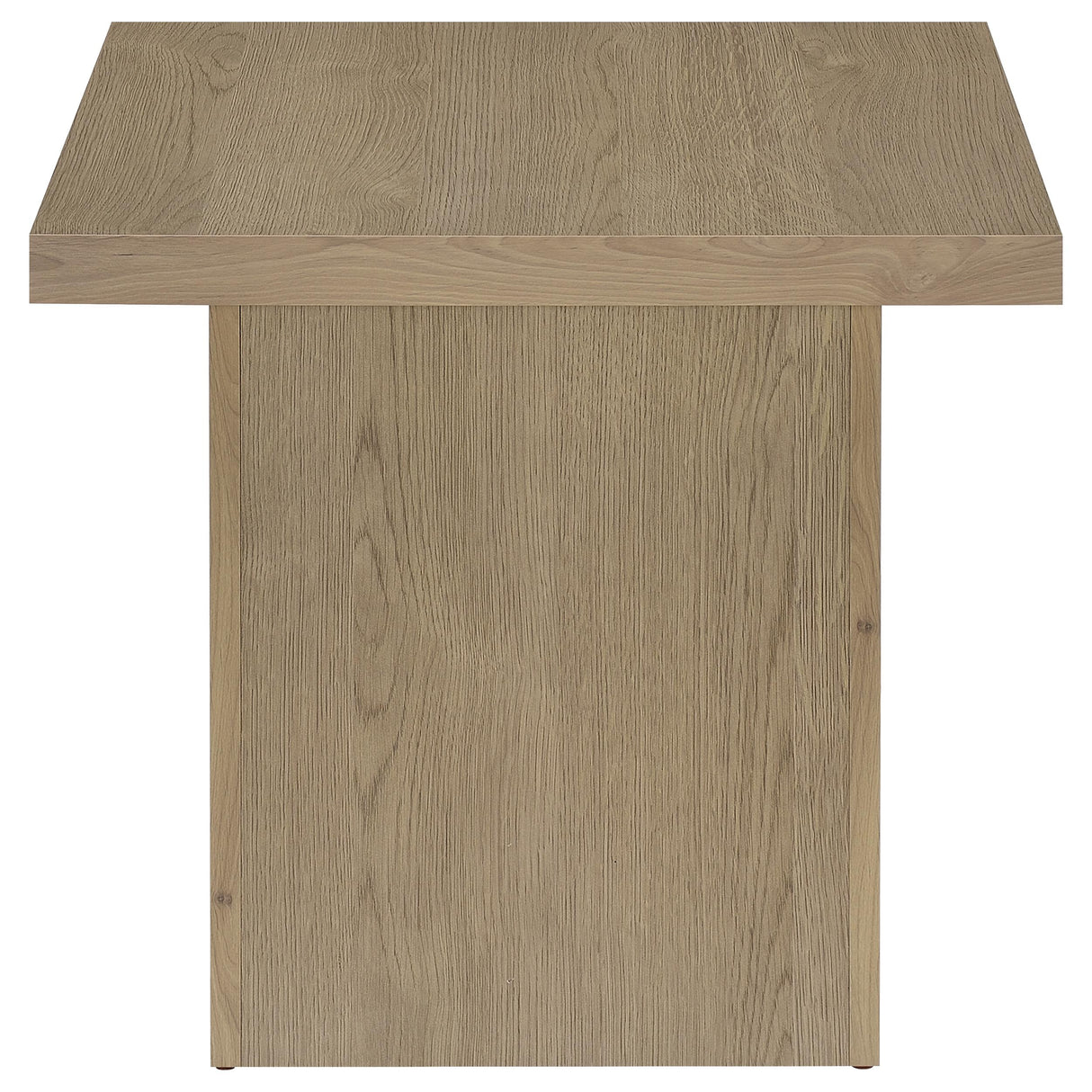 Devar Square Engineered Wood Side End Table in Latte
