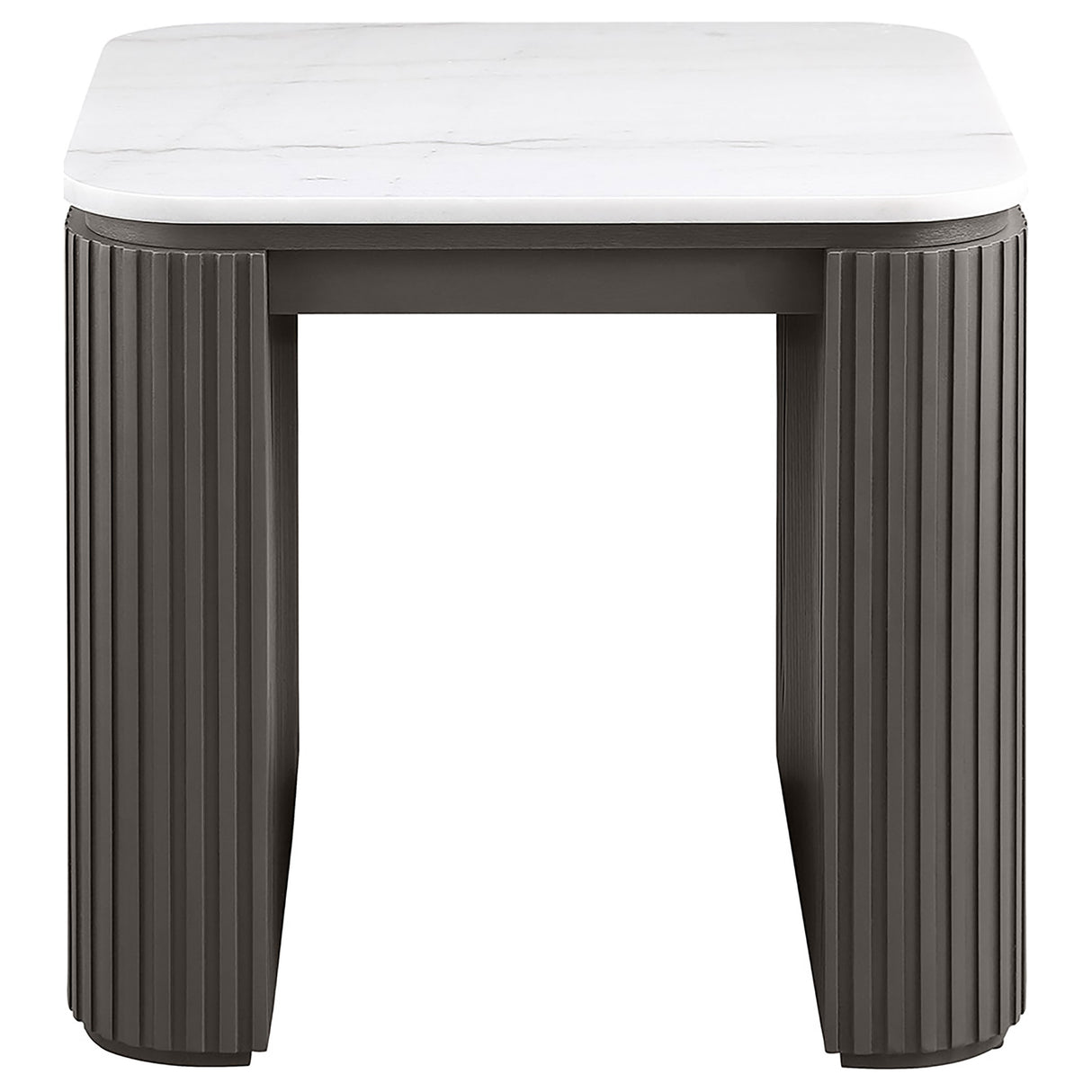 Charcoal & Marble End Table with MDF Base