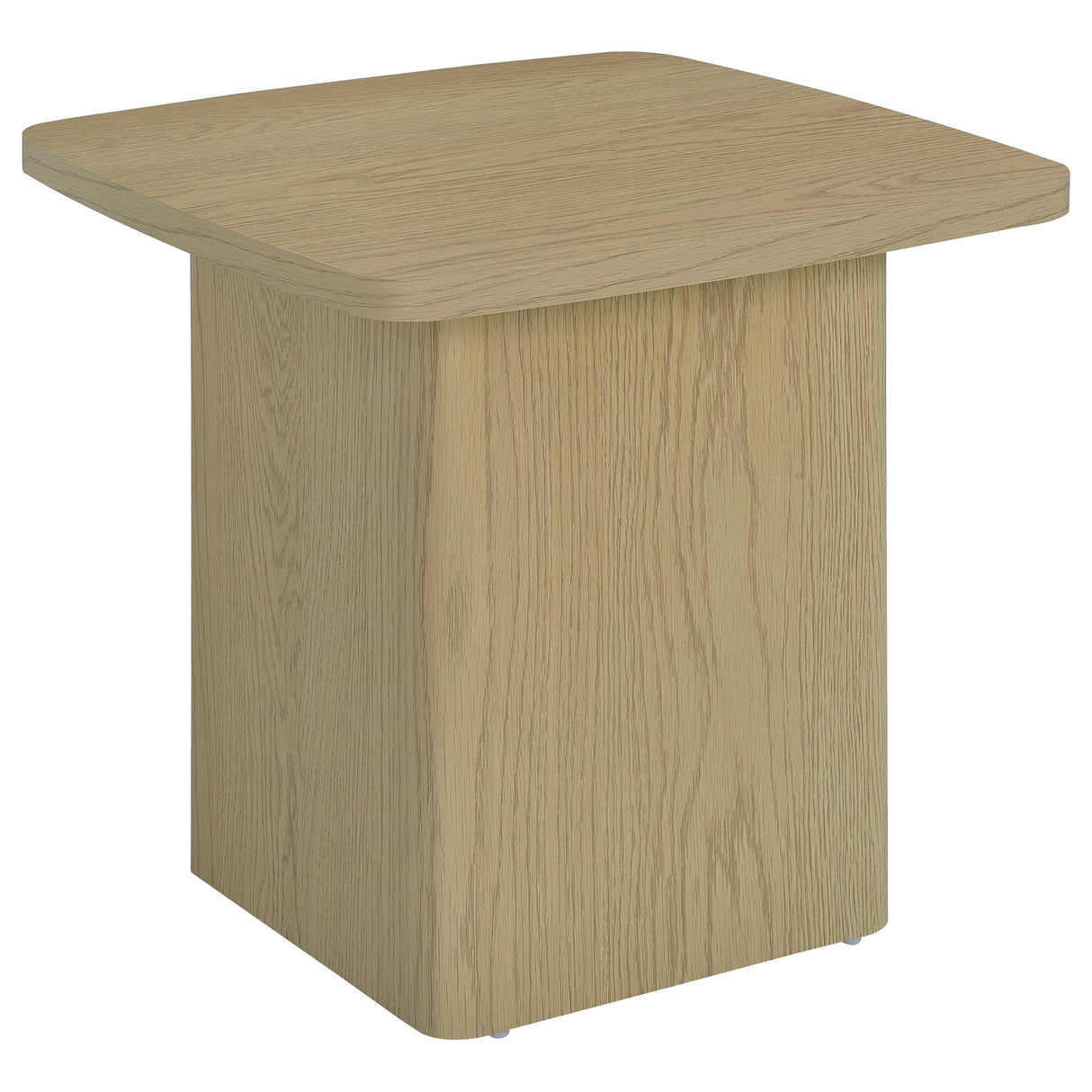End Table in Greige Particle Board with Paper Laminate