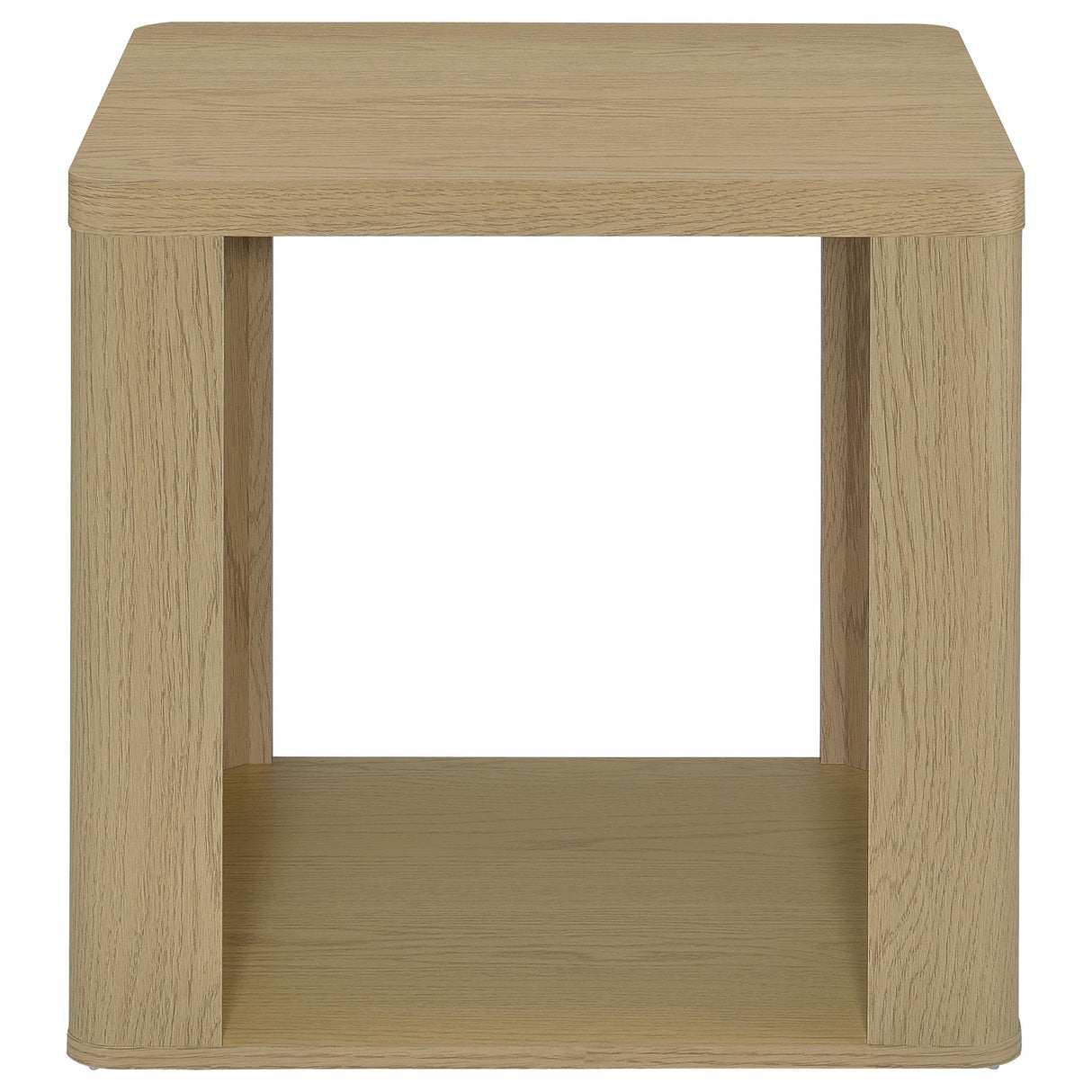 End Table in Greige Particle Board with Paper Laminate