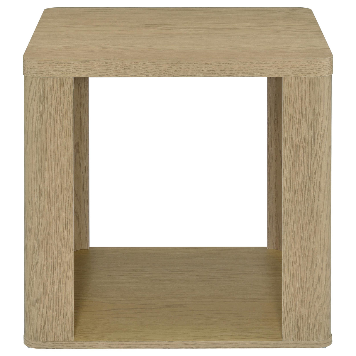 End Table in Greige Particle Board with Paper Laminate