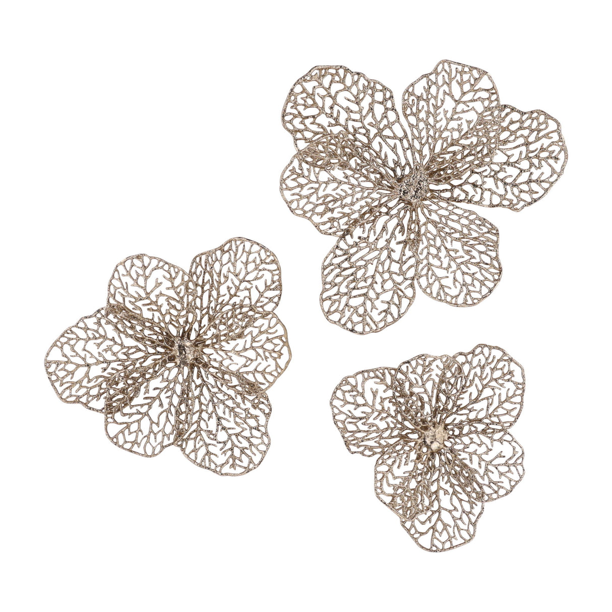 Abigail - Wall Art Trio (Set of 3) - Pearl Silver