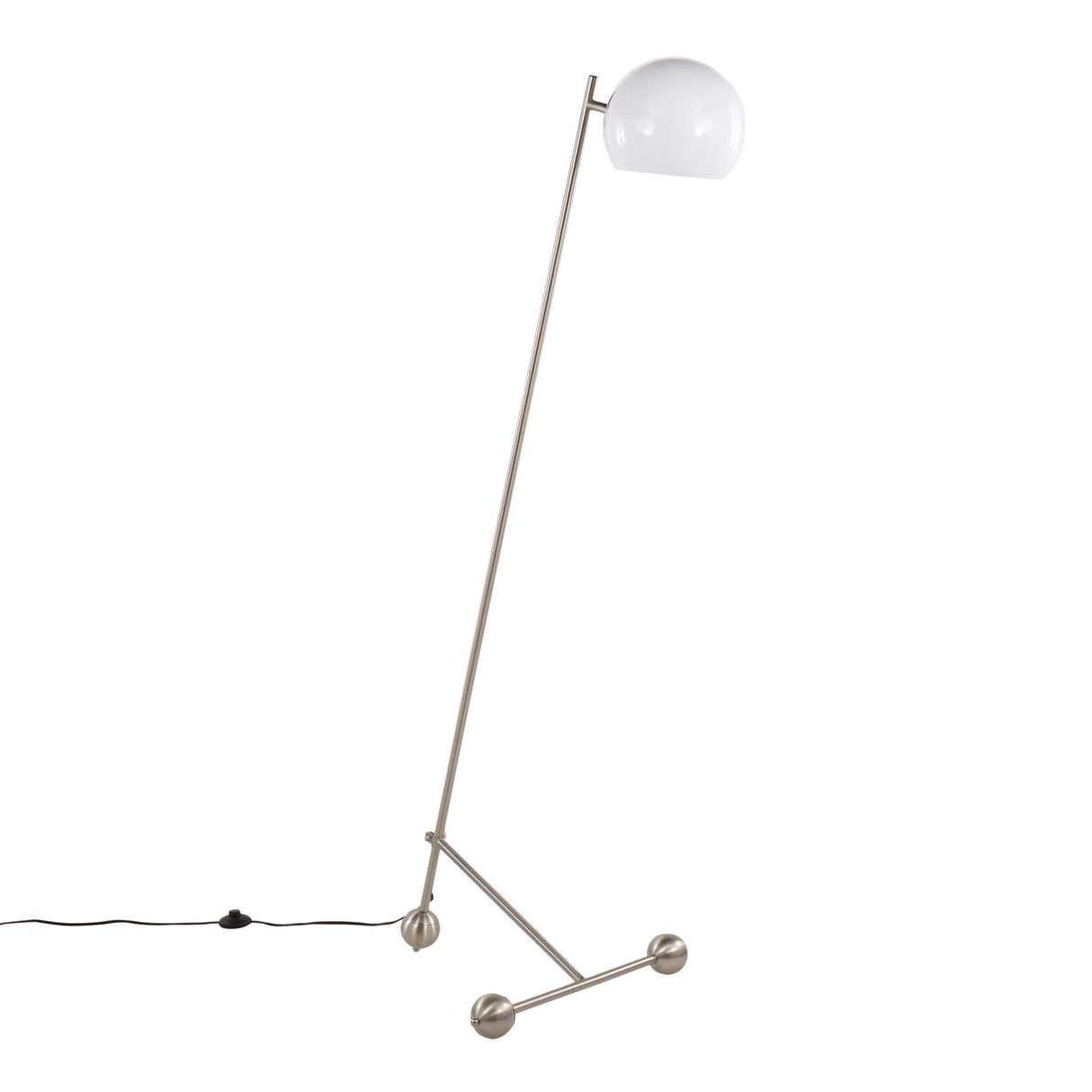 Eileen - Contemporary Floor Lamp - Brushed Nickel