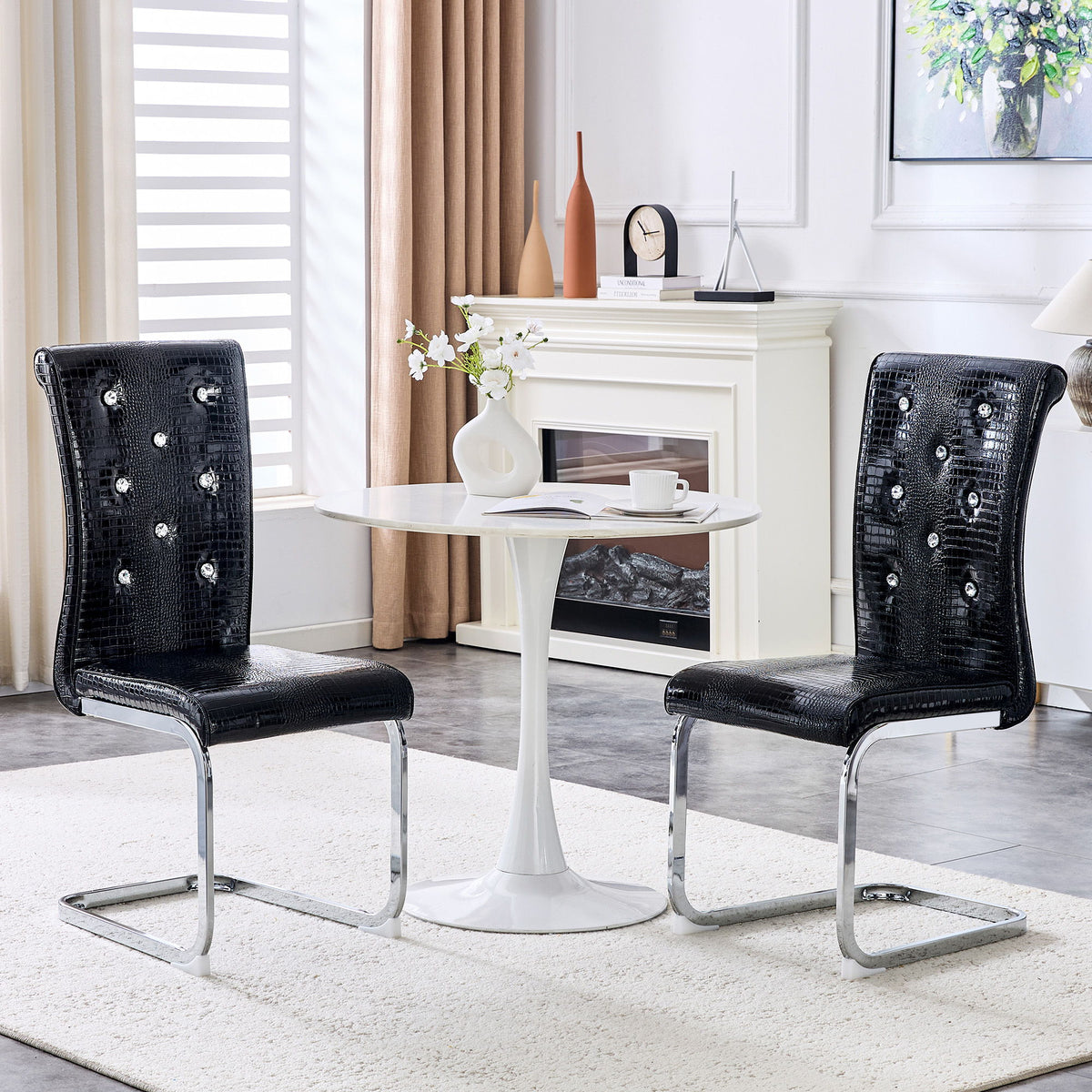 Elegant Design Upholstered Dining Chairs