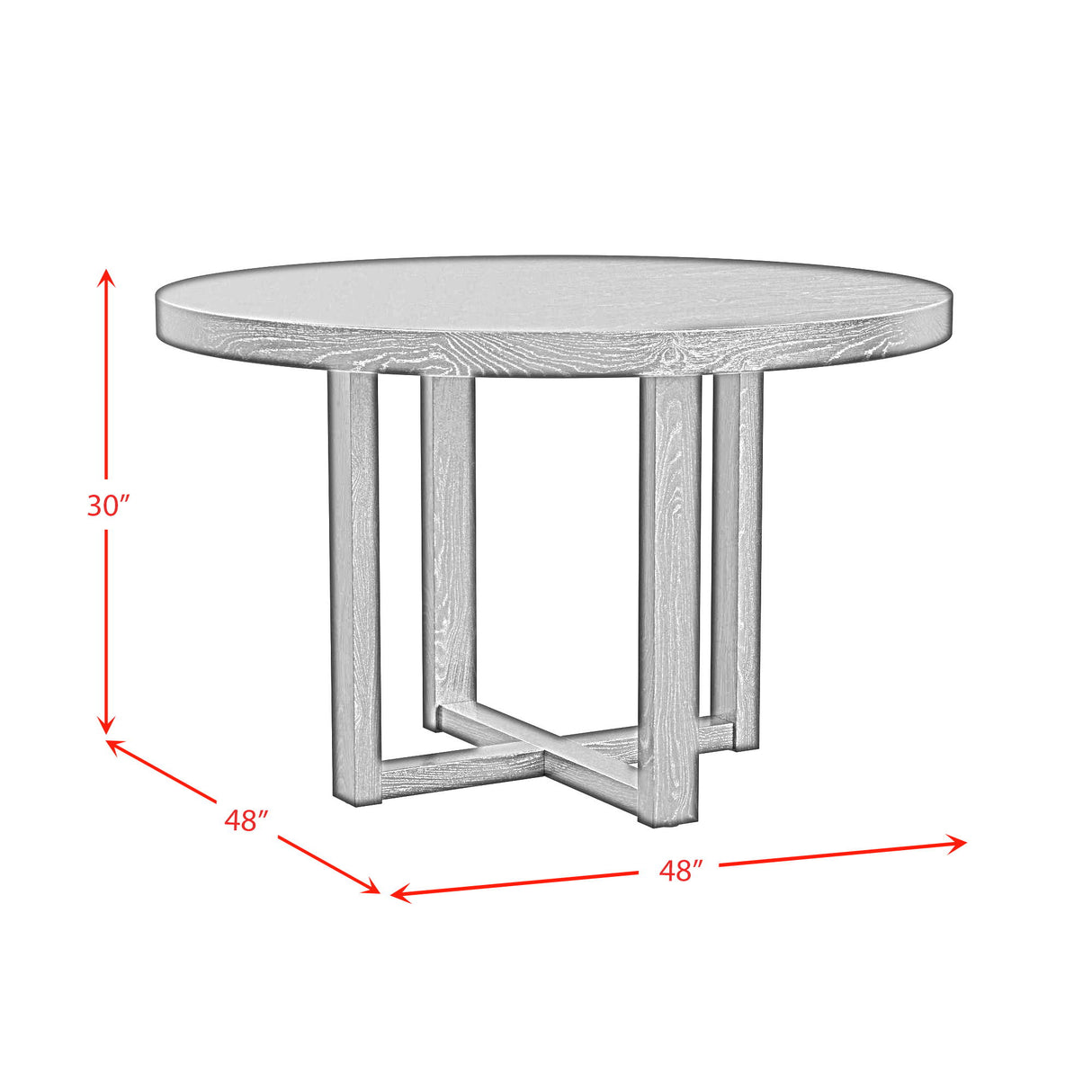 Bahama Breeze - 47.5" Round Dining Table - Black