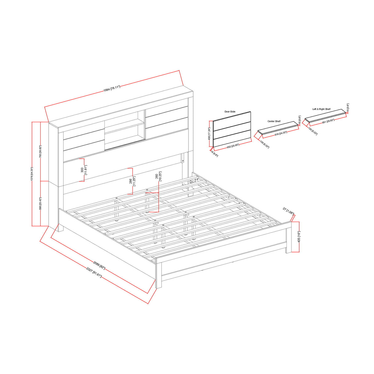 Urban - 5 Piece Set With Bookcase