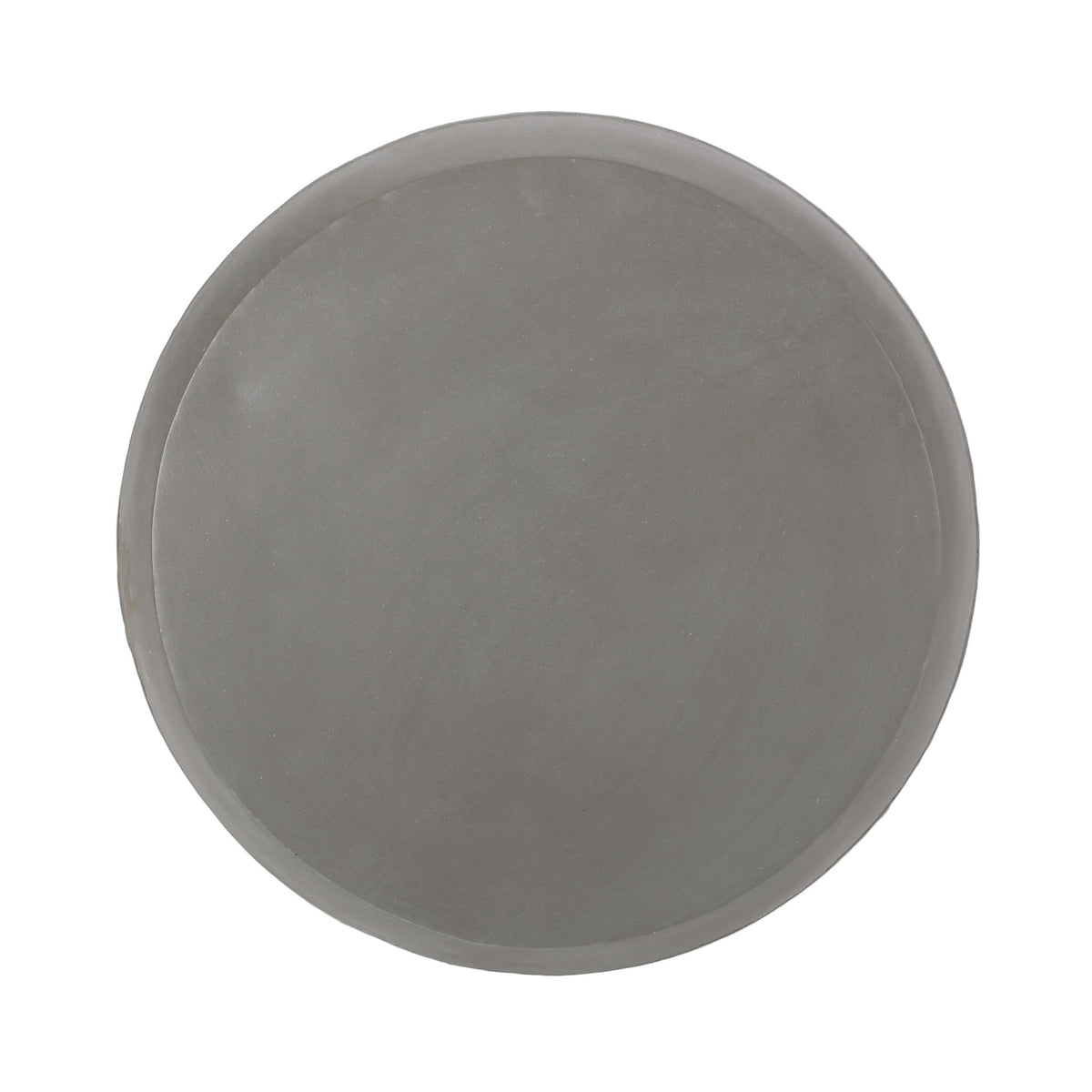 Outdoor Side Table With Cylindrical Shape - Light Gray / White
