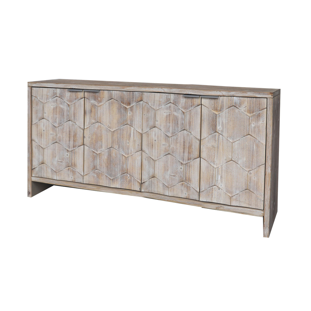 Accent Cabinet Sideboard Buffet Wooden Storage Server in Light Brown