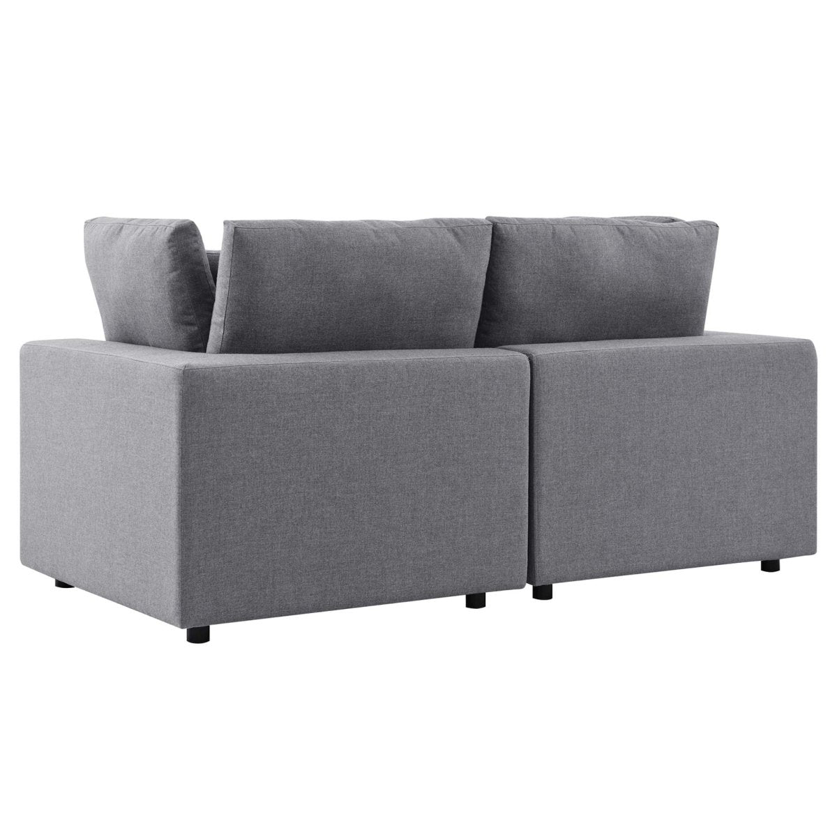 72" 2-Piece Modern Aluminum Outdoor Loveseat – Gray - Outdoor - Alpine Outlets