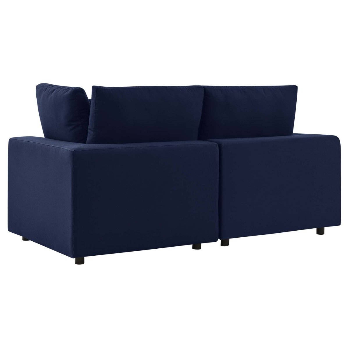 72" 2-Piece Modern Aluminum Outdoor Loveseat – Navy - Outdoor - Alpine Outlets