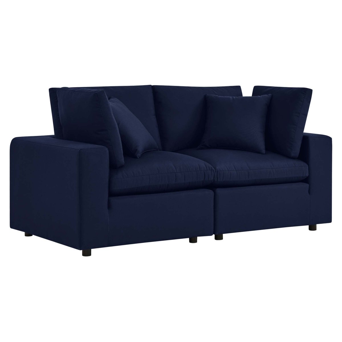 72" 2-Piece Modern Aluminum Outdoor Loveseat – Navy - Outdoor - Alpine Outlets