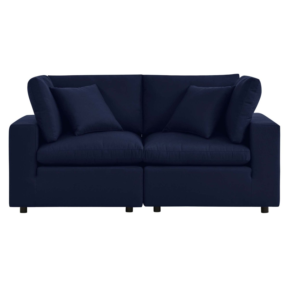 72" 2-Piece Modern Aluminum Outdoor Loveseat – Navy - Outdoor - Alpine Outlets