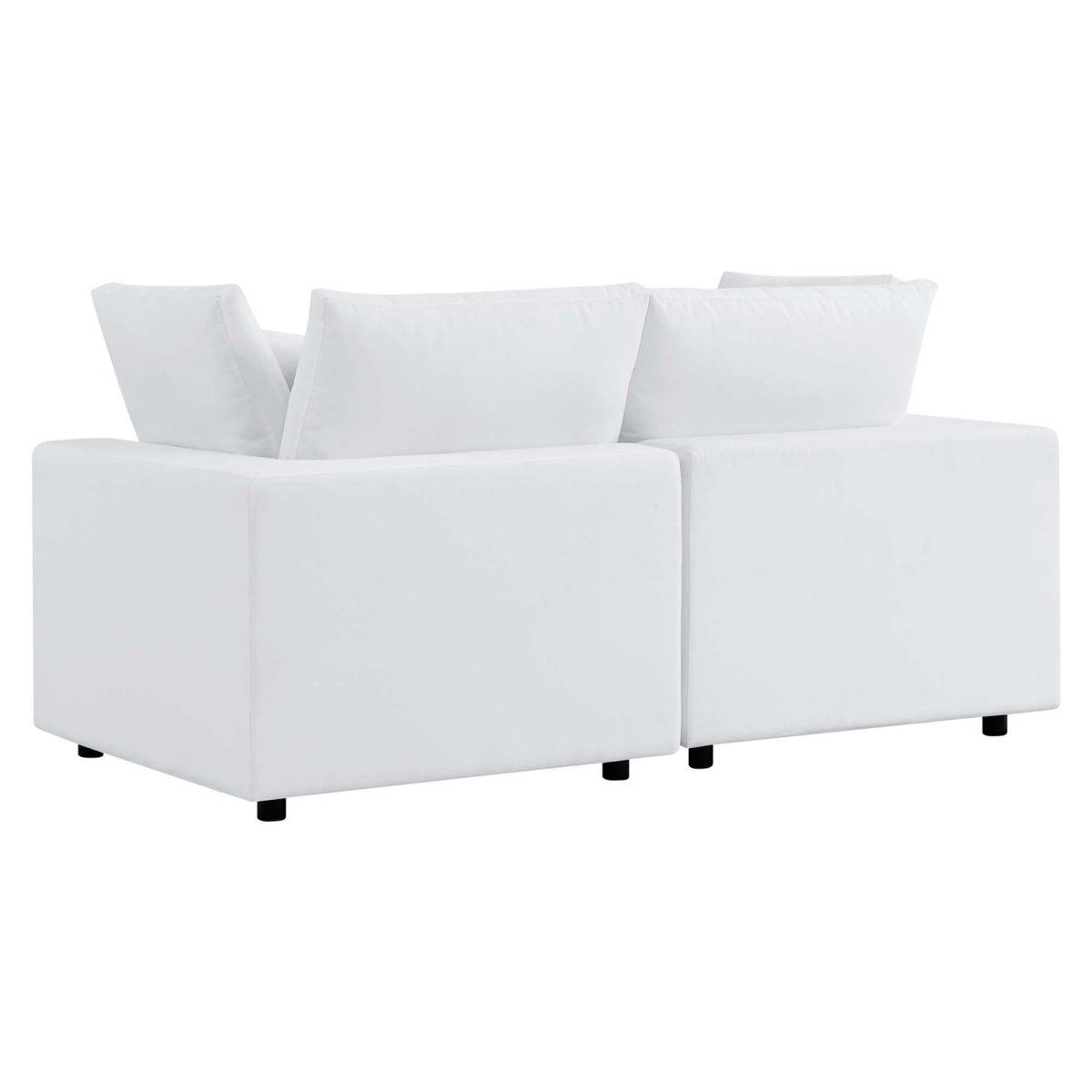 72" 2-Piece Modern Aluminum Outdoor Loveseat – White - Outdoor - Alpine Outlets