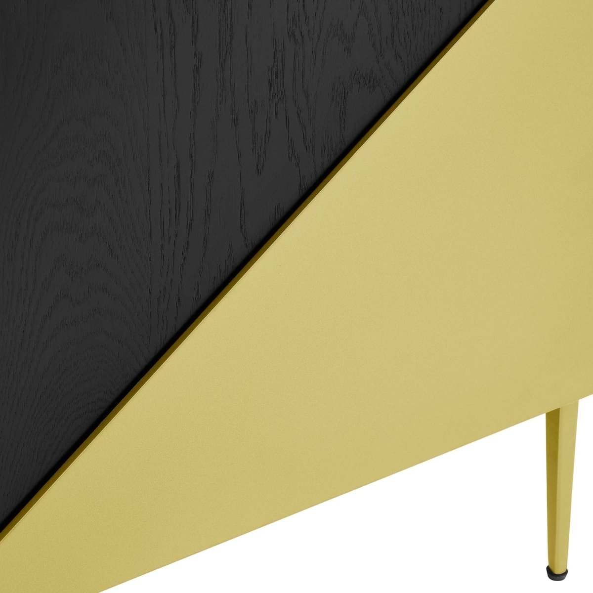 72 Inch Low Profile Geometric TV Stand in Black Gold - TV Stands available at Alpine Outlets in Denver
