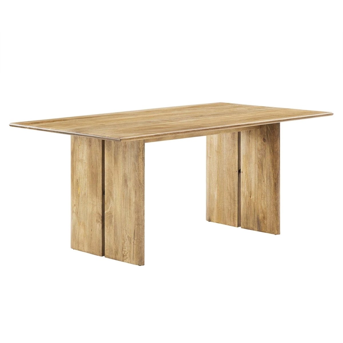 72 Inch Walnut Modern Farmhouse Solid Wood Dining Table - Dining Tables available at Alpine Outlets in Denver