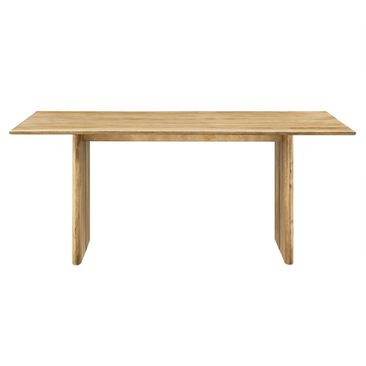 72 Inch Walnut Modern Farmhouse Solid Wood Dining Table - Dining Tables available at Alpine Outlets in Denver