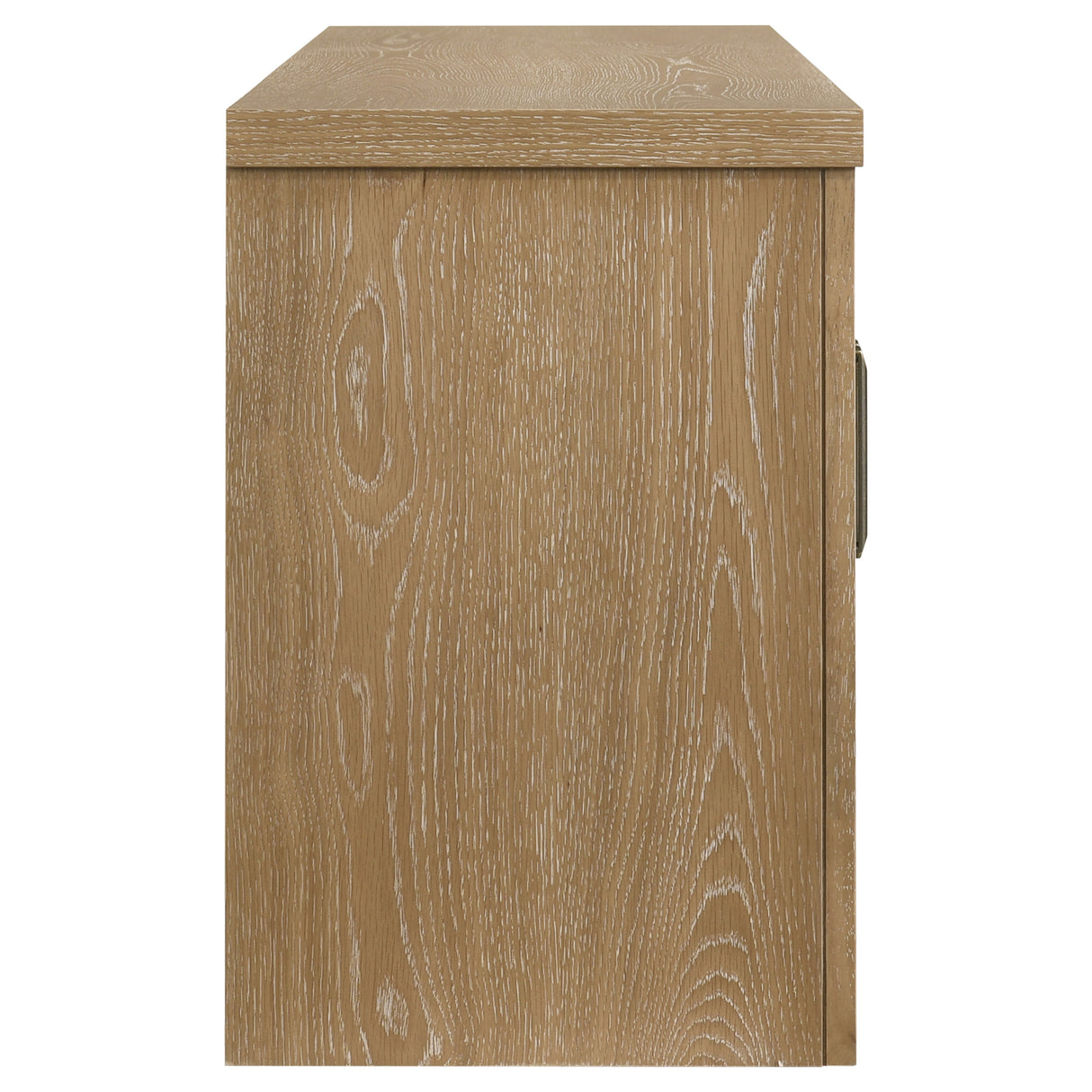 Brenham 79-Inch 4-Door TV Stand, Washed Oak